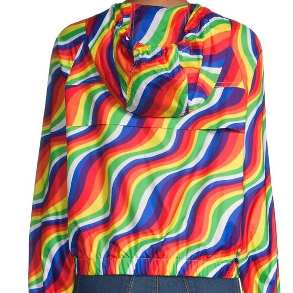 Michael Kors Rainbow Neon windbreaker Jacket Size XS and SMALL - Picture 3 of 16